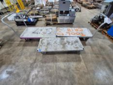 (3) INDUSTRIAL ROLLING STEEL PLATFORM CARTS