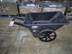 RUBBERMAID FG565461BLA BIG WHEEL CART - 300 LBS CAPACITY, 7.5 CU FT