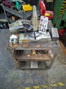 MAKITA M242 8-1/4" BENCHTOP MITER SAW WITH HEAVY DUTY ROLLING TOOL CART
