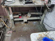 INDUSTRIAL HEAVY DUTY WORKBENCH - 49" X 29" X 37", LOWER STORAGE SHELF *CONTENTS NOT INCLUDED