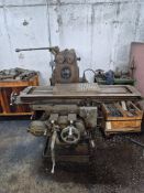 KEARNEY & TRECKER MODEL K NO. 2 PLAIN HORIZONTAL MILL - 12" X 56" TABLE, #50 TAPER, 1500 RPM