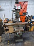 CLAUSING KONDIA FV-300 VERTICAL KNEE MILL - 11" X 58" TABLE, 4 HP, FAGOR DRO