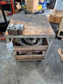 HEAVY DUTY ROLLING TOOL CART WITH ASSORTED CHUCK JAWS