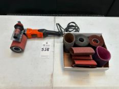 WALTER LINE-MATE III MODEL 6268 C SURFACE FINISHING TOOL WITH ASSORTED DRUMS & SLEEVES
