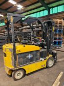 2019 YALE 8K ELECTRIC FORKLIFT, LEAD ACID BATTERY, 4,206 HOUR, WITH SIDE SHIFTER ON THE FORKS