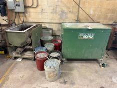 (2) ULTRAMATIC VIBRATORY FINISHING MACHINES WITH MEDIA
