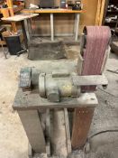 BENCHTOP ABRASIVE BELT SANDER WITH BALDOR 1/2 HP MOTOR