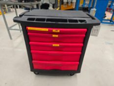 MOBILE PLASTIC ROLLING TOOL CART CABINET