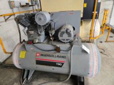 INGERSOLL RAND T30 10 HP HORIZONTAL RECIPROCATING AIR COMPRESSOR