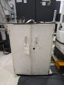 STEEL WORKSTATION CABINET WITH CONTENTS - TOOL HOLDERS & TOOLING