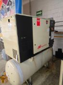 30HP INGERSOLL RAND SSR UP6-30-125 ROTARY SCREW AIR COMPRESSOR W/ 240 GALLON AUX TANK