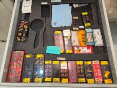 CONTENTS OF (1) TOOL BOX DRAWER - CARBIDE INSERTS
