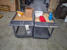 (2) HEAVY-DUTY POLY ROLLING UTILITY CARTS *CONTENTS NOT INCLUDED