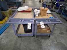 (2) HEAVY-DUTY POLY ROLLING UTILITY CARTS *CONTENTS NOT INCLUDED