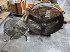 (2) HIGH VELOCITY INDUSTRIAL FLOOR SHOP FANS