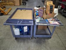 (2) HEAVY-DUTY POLY ROLLING UTILITY CARTS *CONTENTS NOT INCLUDED