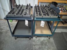 (2) HEAVY-DUTY METAL ROLLING UTILITY CARTS *CONTENTS NOT INCLUDED