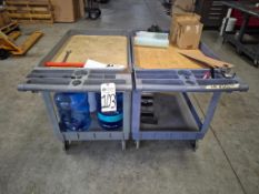 (2) HEAVY-DUTY POLY ROLLING UTILITY CARTS *CONTENTS NOT INCLUDED