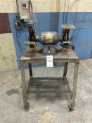 BALDOR 3107W 3/4 HP BENCH GRINDER WITH CART