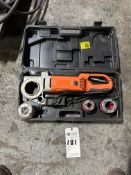 C.M.T. Z1T-KY01-50 PORTABLE ELECTRIC PIPE THREADER W/ CASE & DIE HEADS