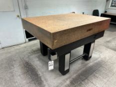 STARRETT CRYSTAL PINK GRANITE SURFACE PLATE WITH STAND