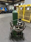 OXY-ACETYLENE TORCH KIT WITH ANTHONY MODEL 4-16 CYLINDER CART (TANKS NOT INCLUDED) EQUIPPED WITH: VI