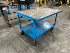 HEAVY DUTY MOBILE STEEL CART TABLE
