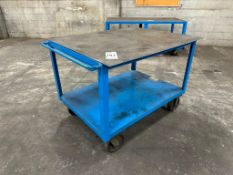HEAVY DUTY MOBILE STEEL CART TABLE