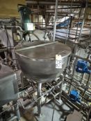 CHERRY-BURRELL APPROX. 80-GALLON STAINLESS STEEL MIXING TANK W/ LIGHTNIN AGITATOR
