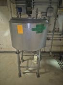 CHERRY-BURRELL APPROX. 100-GALLON STAINLESS STEEL MIXING TANK WITH LIGHTNIN XJ-30 DRIVE