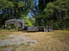 LONE STAR 20' TANDEM AXLE FLATBED EQUIPMENT TRAILER - WOOD DECK, BREAK-AWAY