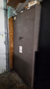 2-DOOR HEAVY DUTY METAL STORAGE CABINET WITH SHIPPING SUPPLIES