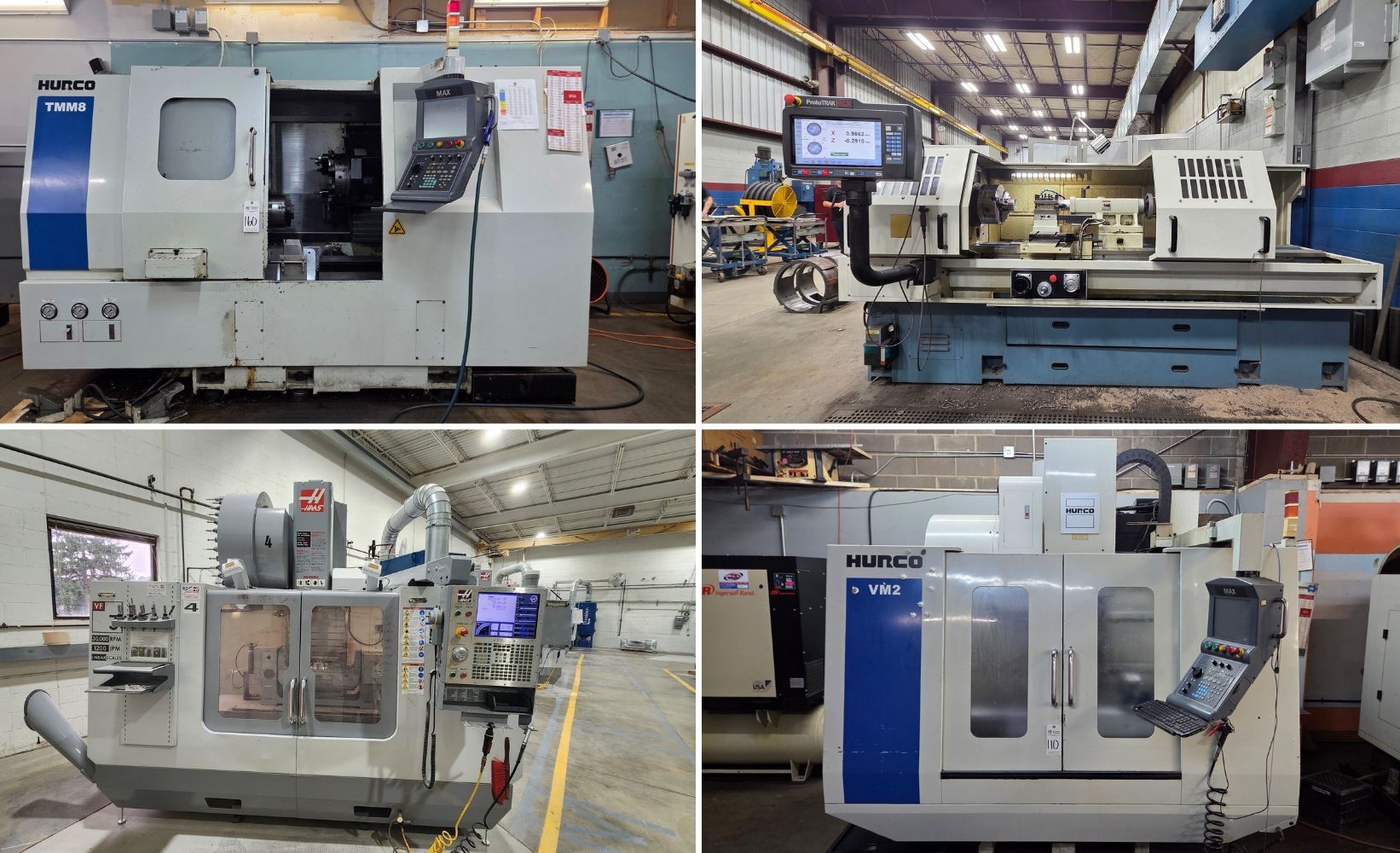 Midwest CNC Sale: Hurco VMCS & Turning Centers, Haas VF-3 5-Axis, EDMS, SWI & TRAK – IL/WI/OH