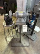 BALDOR 1/3 HP BENCH GRINDER / BUFFER ON HEAVY DUTY PEDESTAL STAND