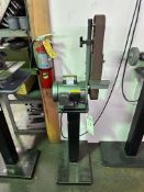 BELT SANDER / GRINDER ON PEDESTAL STAND WITH BALDOR 1/2 HP MOTOR, MODEL CL3503