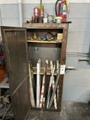 STEEL WELDING SUPPLY STORAGE CABINET WITH CONTENTS