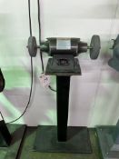 CENTRAL MACHINERY 6" BENCH BUFFER ON PEDESTAL STAND