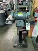 BALDOR 1/2 HP CARBIDE TOOL GRINDER ON PEDESTAL STAND