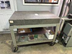 GRANITE SURFACE PLATE WITH WHEELED STAND