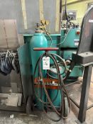 OXY-ACETYLENE WELDING & CUTTING CART WITH HARRIS REGULATORS, TORCH, & HOSE (TANKS NOT INCLUDED)