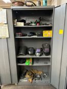 TENNSCO DOUBLE-DOOR STEEL STORAGE CABINET WITH WELDING SUPPLIES & ACCESSORIES
