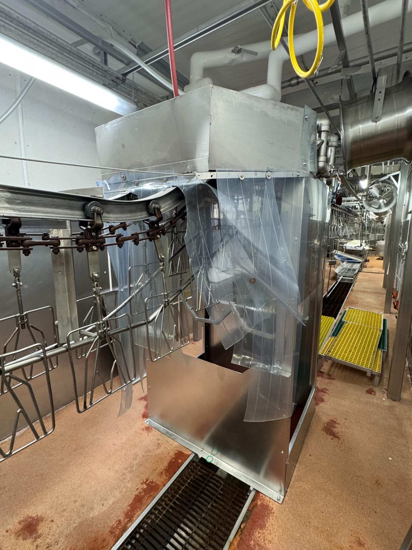Stainless overhead carcass wash station, 41'' X 48