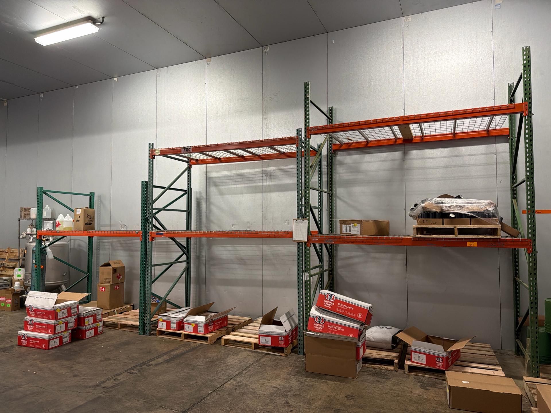 [LOT] of Pallet Racking, 3-section, 8', 10' and 12' uprights x 8' cross ...