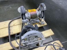 Bench Grinder + Circular Saw