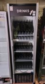 Frigoglass SMART-450L (R290) LC upright drinks display fridge - W 600 x D 625x H 2015mm