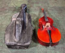 Roderich Paesold S90P 4 string double bass with felt lined hard plastic case