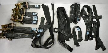 3x boxes of 22 piece ratchet and strap sets - 4 sets per box