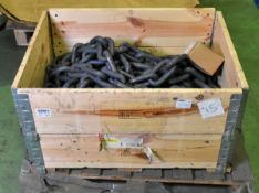 2x RUD linked metal chains with RUD22 master link - chain link size: L 700 x D 22 x H 125mm