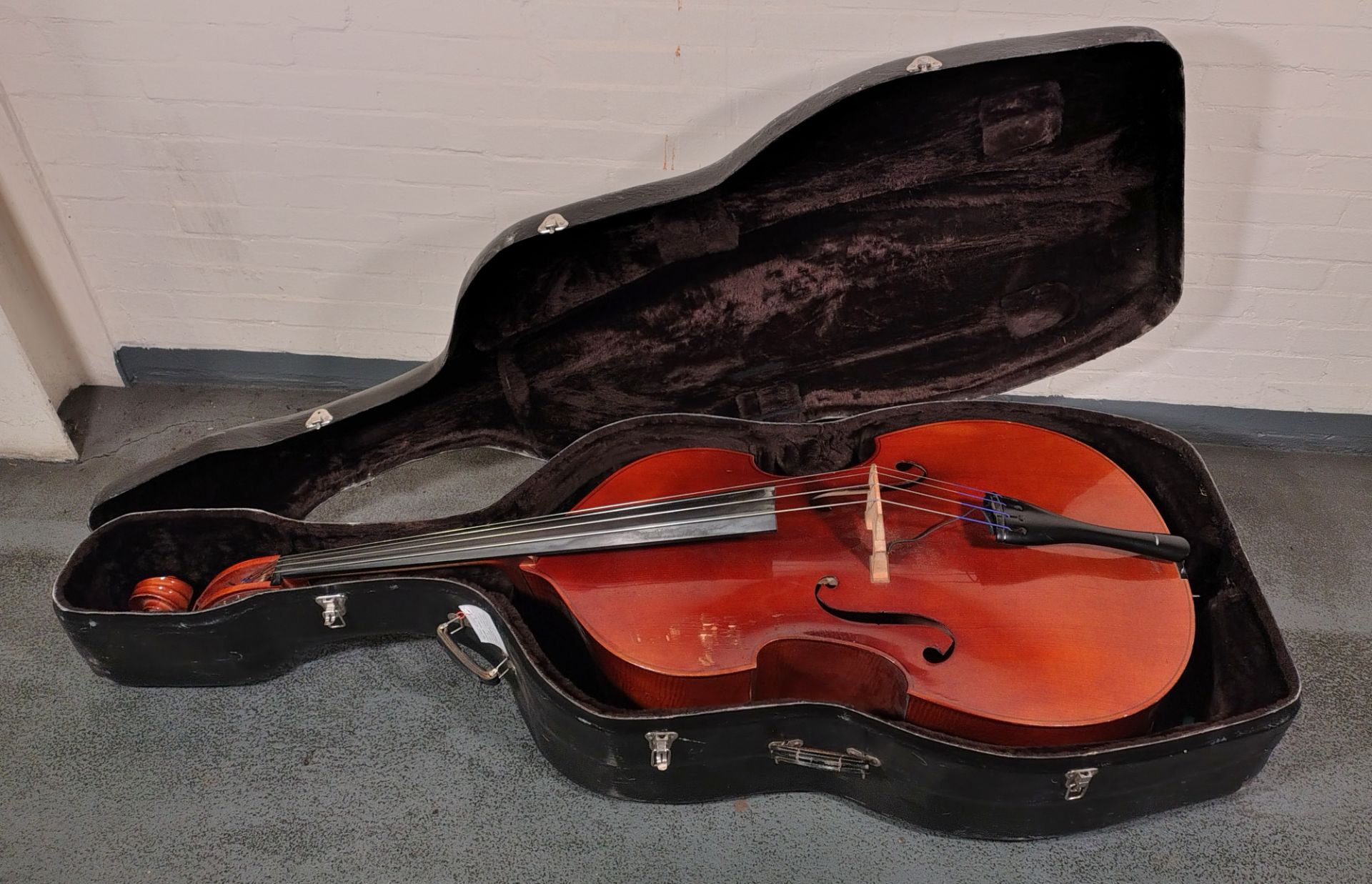 Roderich Paesold S90P 4 string double bass with felt lined hard plastic case - Image 2 of 14