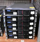 6x HP Proliant DL380P G8 rack servers - W 480 x D 770 x H 90mm - 20kg each unit